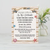 Allerlei stranduitnodiging versie 3 kaart (Staand voorkant)