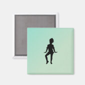 Allerleukste danseres groen magneet (Voorkant / Achterkant)