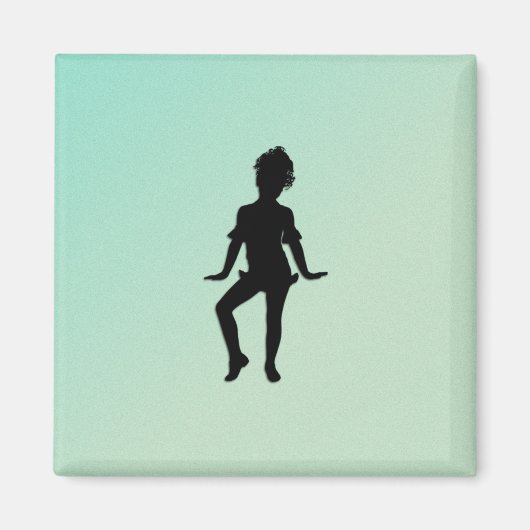 Allerleukste danseres groen magneet (Voorkant)