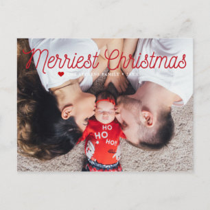 Allerleukste kerstfamiliefoto feestdagenkaart