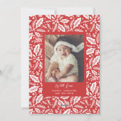 Allerleukste Kerstmis Besjes Rood Foto Boog Feestdagenkaart (Achterkant)