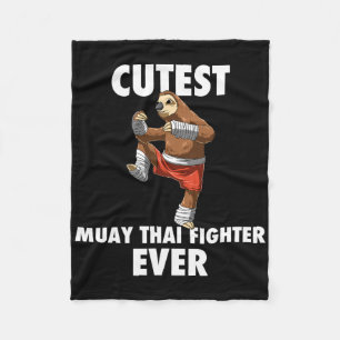 Allerleukste Luiaardvechter Ooit - Muay Thai Kickb Fleece Deken