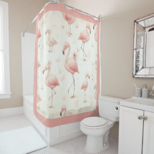 Allerliefste Flamingokudde Douchegordijn