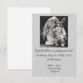 Allerliefste kat-thema trouwkaart ooit RSVP kaartje (Voorkant / Achterkant)