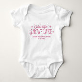 Allerliefste kleine sneeuwvlok baby's eerste kerst romper (Voorkant)