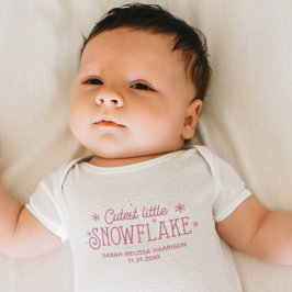 Allerliefste kleine sneeuwvlok baby's eerste kerst romper