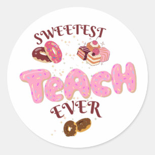 Allerliefste Leraar Ooit Mopshoele Thee Kop Ronde Sticker