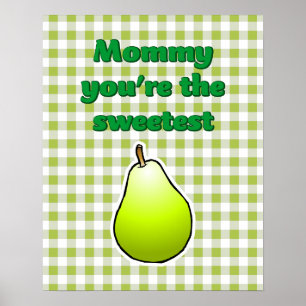 Allermooiste Groene Peer Poster