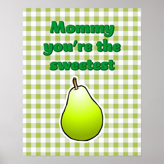 Allermooiste Groene Peer Poster (Voorkant)