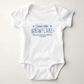 Allermooiste kleine sneeuwvlok baby's eerste kerst romper (Voorkant)