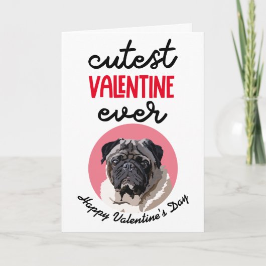 Allermooiste Valentijn ooit ..kaart van je Pug  Feestdagen Kaart (Voorkant)