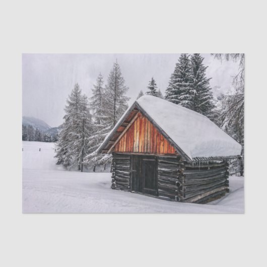 Allermooiste wintercabine ooit! Tissuepapier (Voorkant)