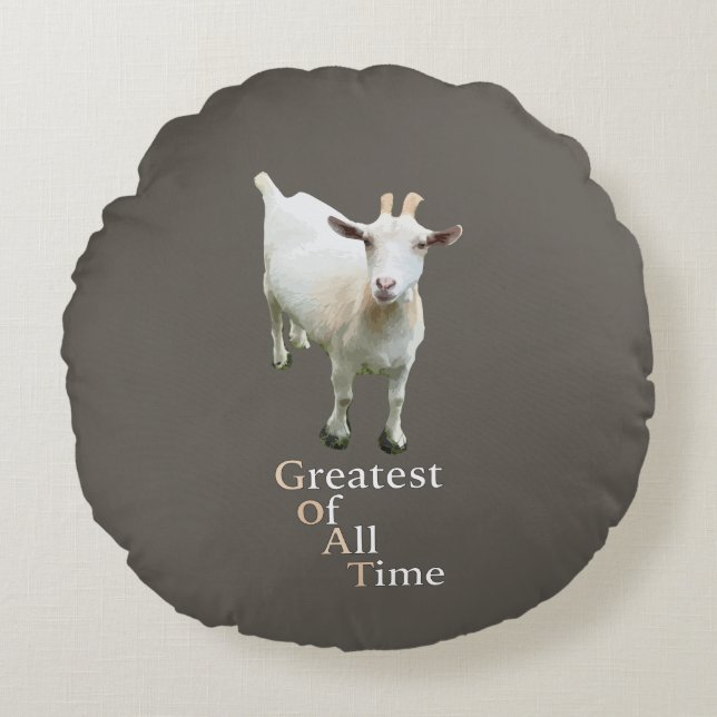 Allertijden beste Geit Rond Kussen (Voorkant)
