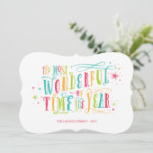 Allerwonderlijkste Fel Kleurrijke Kerstkaart (Staand voorkant)