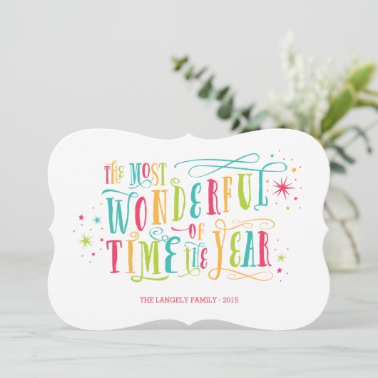 Allerwonderlijkste Fel Kleurrijke Kerstkaart (Staand voorkant)