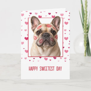 Allerzoetste dag Franse Bulldog met Kusjes Kaart