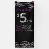 Alles $5 Sieraden- Event Show banner- Paarse Spandoek (Verticaal)