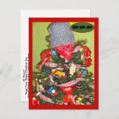 Alles aan boord! Train met kerstboomversiering Briefkaart (Voorkant / Achterkant)