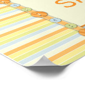 Alles aan boord! Treinbanner voor Baby shower Poster (Hoek)