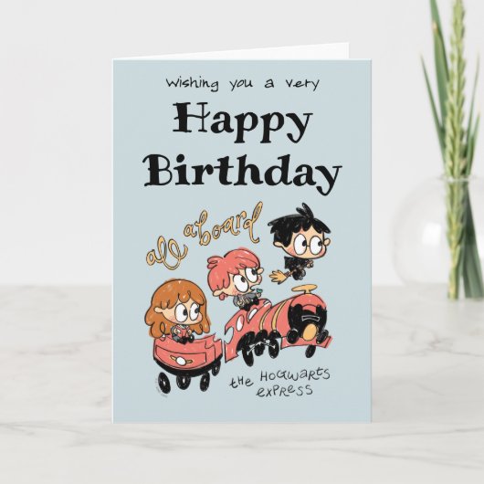 Alles aan boord van de Hogwarts Express Birthday Kaart (Voorkant)