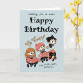 Alles aan boord van de Hogwarts Express Birthday Kaart (Gele Bloem)