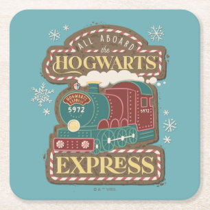 Alles aan boord van de HOGWARTS™ Express Christmas Kartonnen Onderzetters