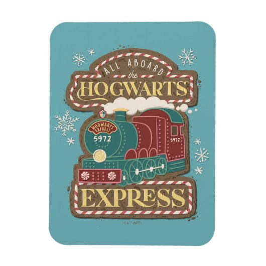 Alles aan boord van de HOGWARTS™ Express Christmas Magneet (Verticaal)