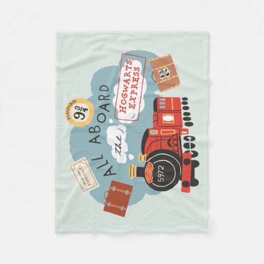 Alles aan boord van de Hogwarts Express Fleece Deken (Voorkant)