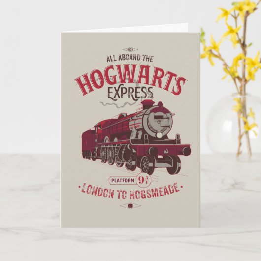 Alles aan boord van de Hogwarts Express Kaart (Gele Bloem)