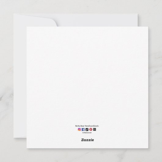 Alles aan boord van de Newfoundland puppy Kersttre Feestdagenkaart (Achterkant)