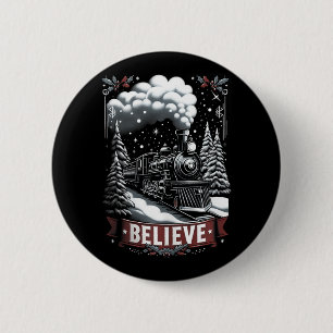 Alles aan boord van de Polar Express Christmas Nor Ronde Button 5,7 Cm