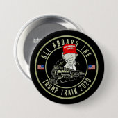 Alles aan boord van de Trump-trein 2020 Ronde Button 7,6 Cm (Voorkant /achterkant)