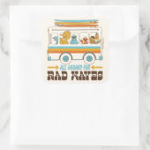 Alles aan boord voor coole golven vierkante sticker (Tas)