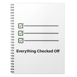 Alles Aangevinkt Minimalistische Productiviteit Notitieboek