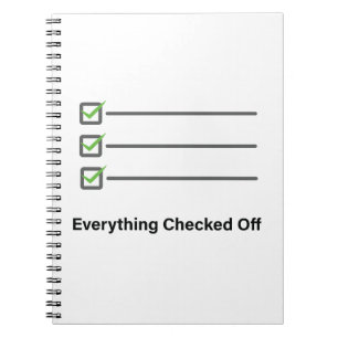 Alles Aangevinkt Minimalistische Productiviteit Notitieboek