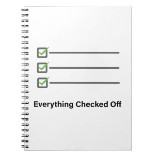 Alles Aangevinkt Minimalistische Productiviteit Notitieboek