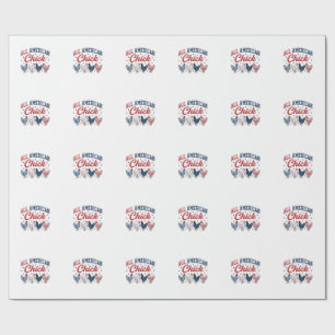Alles Amerikanisch Kip Patriotische Kip Shirt Ontw Cadeaupapier