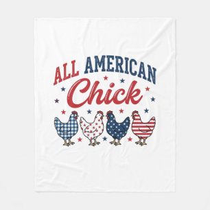 Alles Amerikanisch Kip Patriotische Kip Shirt Ontw Fleece Deken
