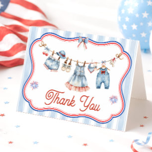 Alles Amerikanisch Meisje Baby Shower Bedankkaart