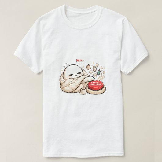 Alles Annuleren 2% Batterij T-shirt (Design voorkant)