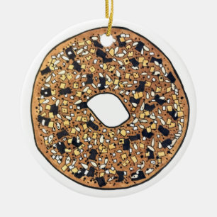 Alles-Bagel Bread Baker Foodie Pastry Chef Keramisch Ornament