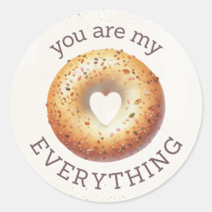 Alles Bagel kruiden 'Je bent mijn alles' Ronde Sticker