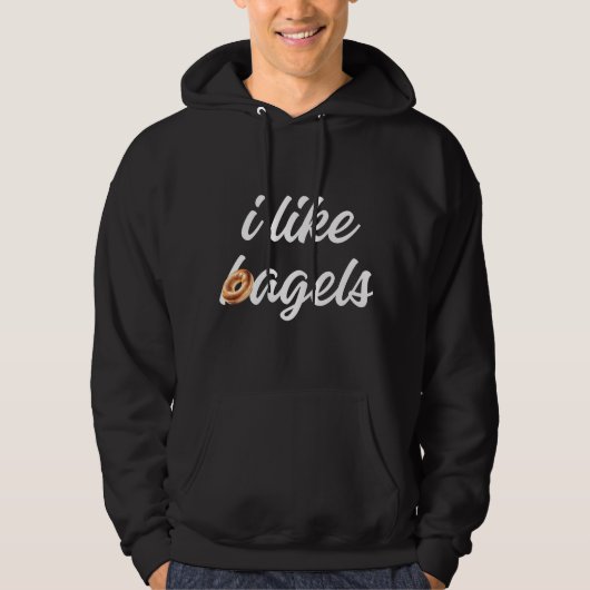 Alles bagel liefhebbers vind bagels minimalistisch hoodie (Voorkant)
