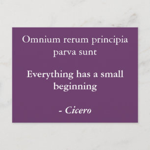 Alles begint klein - Cicero-quote Briefkaart
