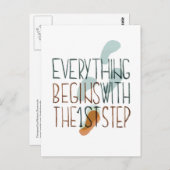 Alles begint met de eerste stap briefkaart (Voorkant / Achterkant)