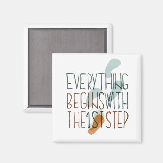 Alles begint met de eerste stap magneet (Voorkant / Achterkant)