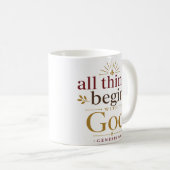 Alles begint met God Bijbeltekst Koffiemok (Voorkant rechts)