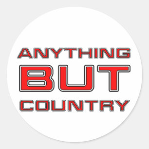 Alles behalve country Music Ronde Sticker