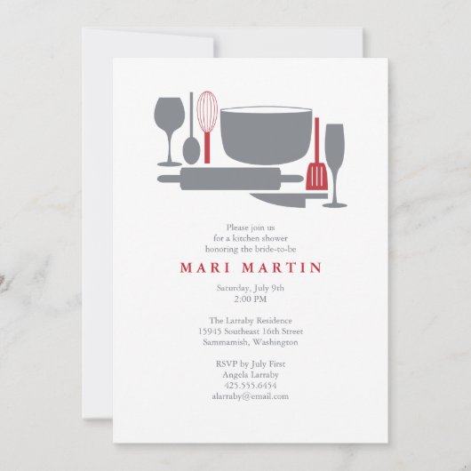 Alles behalve de Sink Bridal Shower-uitnodiging Kaart (Voorkant)