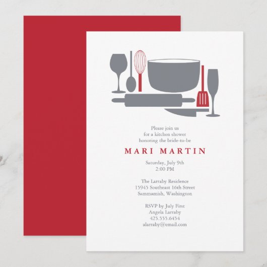 Alles behalve de Sink Bridal Shower-uitnodiging Kaart (Voorkant / Achterkant)